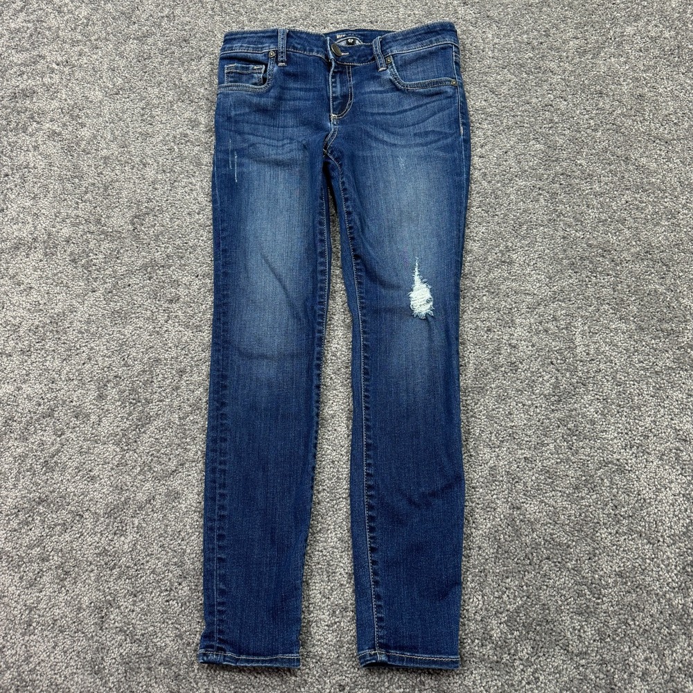 Kut from the Kloth Jeans Womens 4 Petite Blue Toothpick Skinny Medium Wash Denim